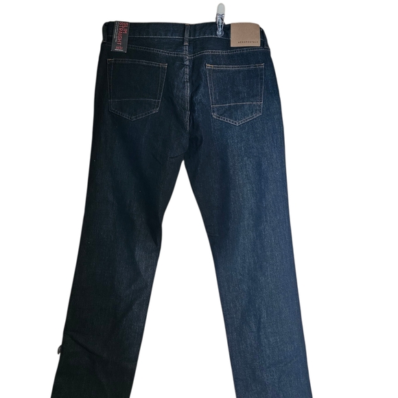 Aeropostale Dark Indigo Straight Jeans - Picture 2 of 3